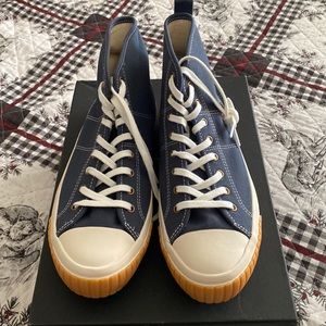 New J. Crew high top canvas sneakers size 9.5